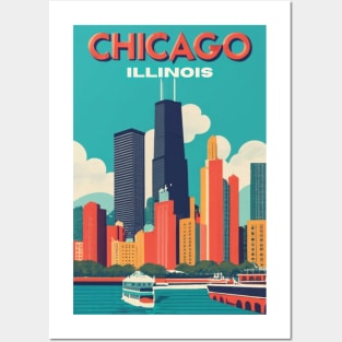 A Vintage Travel Art of Chicago - Illinois - US Posters and Art